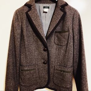 J. crew Grey Wool blazer with Black lining